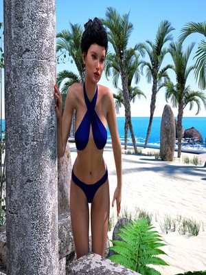 Hibbli3D- Sorceress Lori- Beach Day Part 3 free Porn Comic sex 5