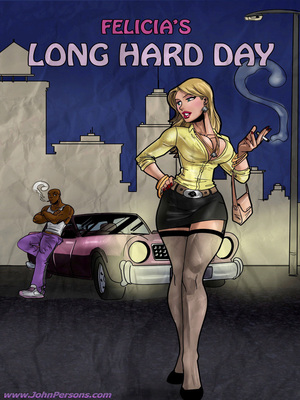 Interracial : John Persons- Felicias Long Hard Day Porn Comic thumbnail 001