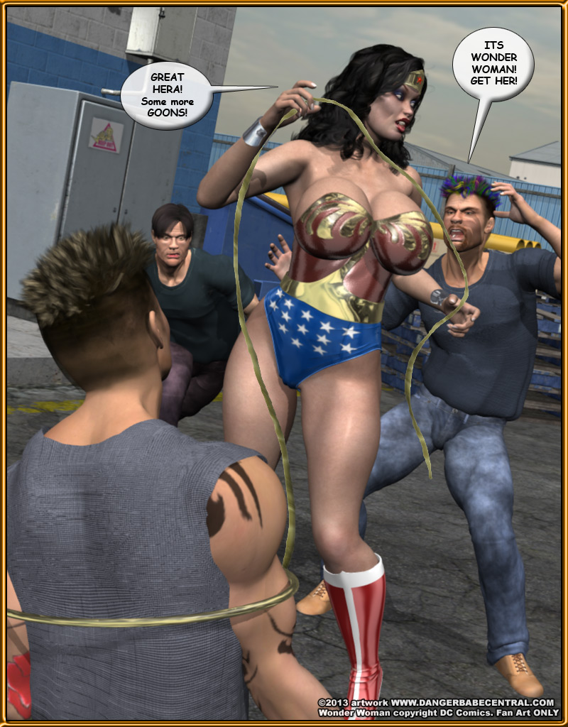 Wonder Woman Bondage Porn Captions - 3D : Bondage WW vs ArmDealers- Wonder Woman Porn Comic | HD Porn Comics