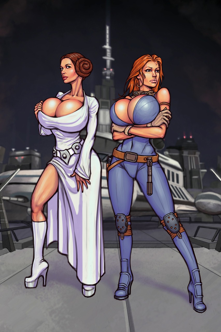 Star Wars Shemale Lesbo - Boobsgames- Leia and Mara (Star Wars) free Porn Comic - HD Porn Comics