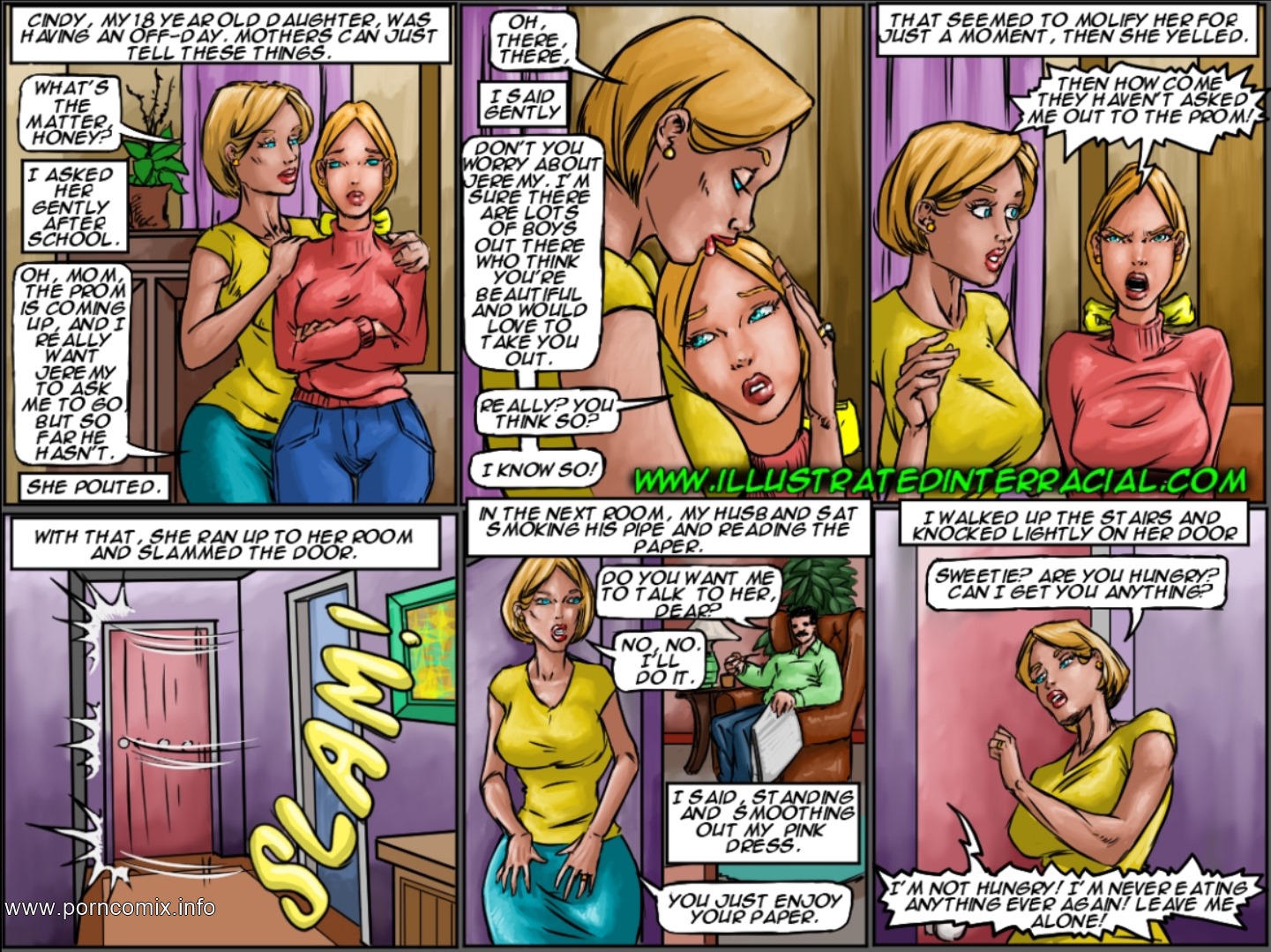 Porn Comics - illustrated interracial- Mother Daughter Day free Porn Comic  - Adult Comix Free