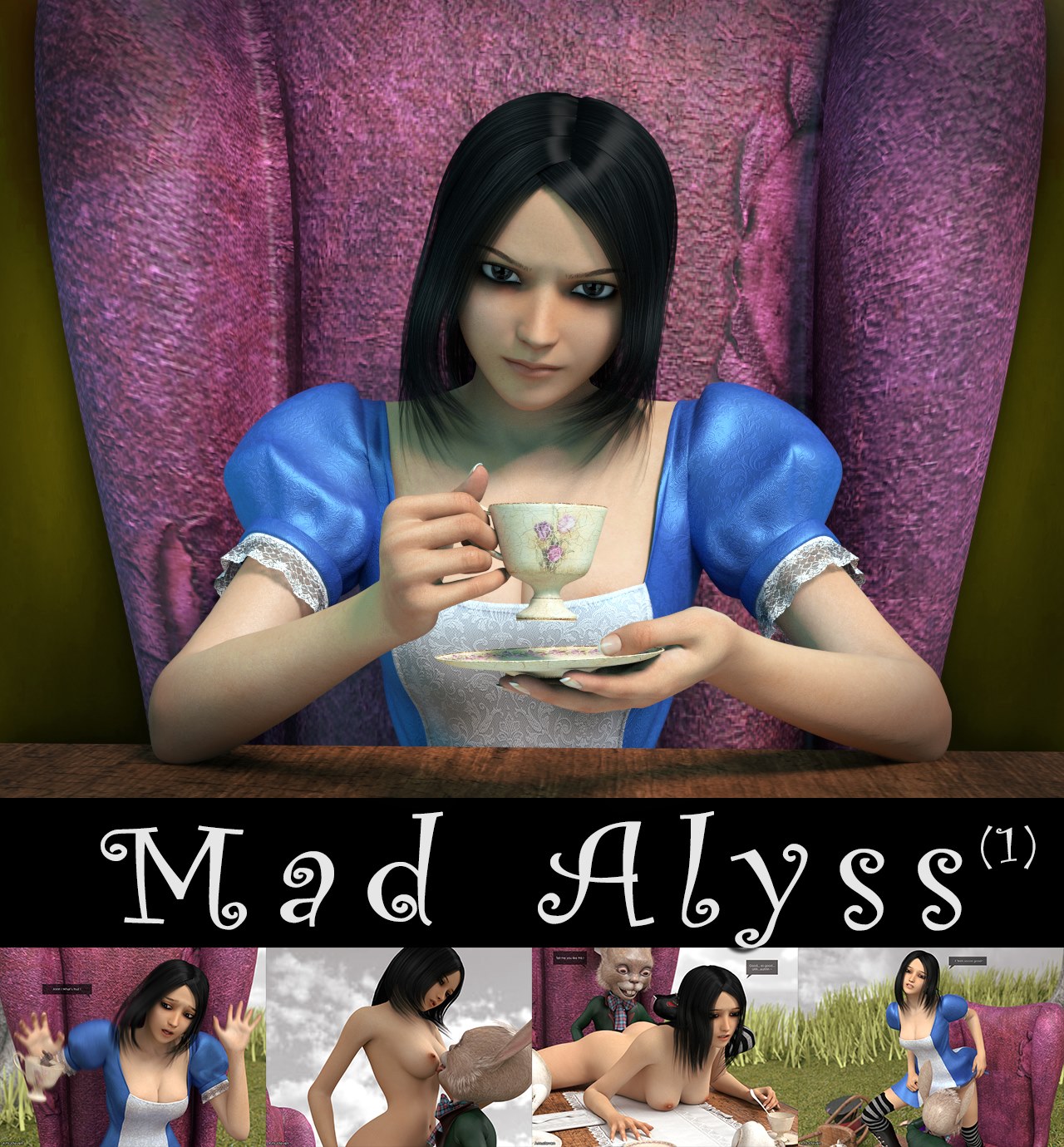 Allis Wonderland Porn - 3D : Mad Alyss- Amusteven (Alice in Wonderland) Porn Comico - HD Porn Comics